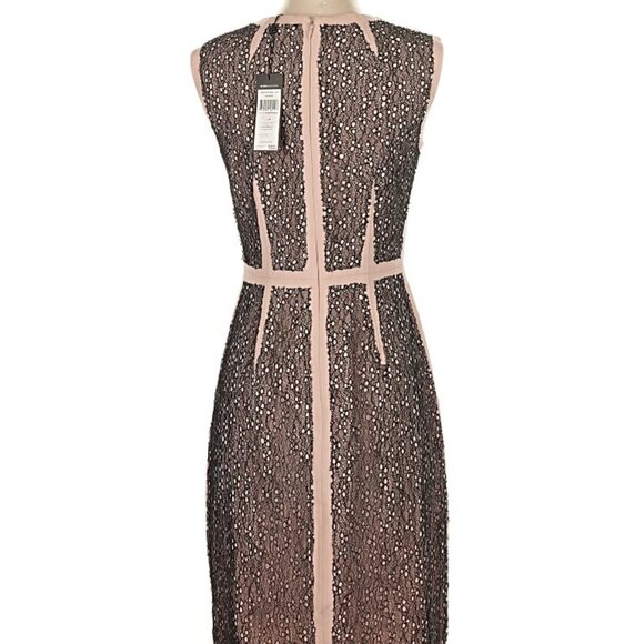 NWT black lace and pink BCBGMaxAzria dress, size 4 - Picture 5 of 8
